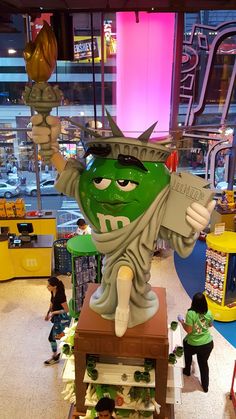 the statue of liberty is on display at the mall