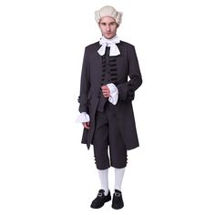 PRICES MAY VARY. Package Included: Coat+Vest+Pants+Jabot+Cuffs Include: Coat, Pants, Vest Only(**collar,shirt, wigs, socks, shoes are not included**) Occassions: Suitable for Halloween, Cosplay Show, Costume, Dressing up, Colonial Steampunk Themed Rock Party, Comic con, Nightclub, Wedding, Renaissance, Photo Shoot, etc Please choose a suitable size from based on Amazon Size Chart; If you need customization, please provide your size Fitted Cosplay Costume For Fall Costume Party, Fitted Cosplay Costume For Costume Party In Fall, Steampunk Costume For Cosplay In Fall, Fitted Gothic Costume For Fall, Gothic Long Sleeve Cosplay Costume For Fall, Fitted Vampire Costume For Winter, Fall Gothic Long Sleeve Cosplay Costume, Long Sleeve Costumes For Fall Themed Events, Steampunk Costumes For Costume Party In Fall