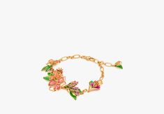 Paradise Floral Statement Bracelet | KATE SPADE Affordable Kate Spade Statement Jewelry, Kate Spade Formal Bracelet Jewelry, Kate Spade Formal Bracelet, Formal Kate Spade Bracelet, Anastasia Grey, Paradise Found, Tropical Getaways, Statement Bracelet, Kate Spade New York