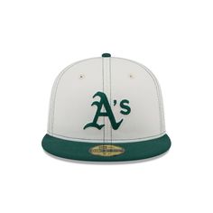 The Oakland Athletics Sandy Linen 59FIFTY Fitted Cap features an embroidered Athletics logo at the front panels with a matching MLB Batterman logo at the rear and a green undervisor. Athletics Logo, All Nfl Teams, Nfl Arizona Cardinals, Miami Marlins, Oakland Athletics, Fitted Caps, Indianapolis Colts, Atlanta Falcons, Detroit Lions