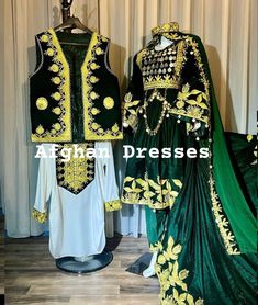 Fabric:Pure valvet for women dress and mens wasket/ cotton for men white dress Material:charmadozi and coins Size:share your size for best fit Green Nikkah, Long Tail Dress, Afghan Dress, Desi Dress, Nikkah Dress, Tail Dress, Afghan Clothes, Waistcoat Dress, Afghan Dresses