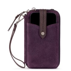 The Sak Silverlake Smartphone Crossbody - |Leather - Aubergine Suede| The Sak, Crossbody Messenger Bag, Phone Wallet, Silver Lake, Womens Crossbody Bag, Phone Bag, Leather Working, Handbag Accessories, Purses Crossbody