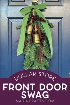 Ready to jazz up your front door without spending a ton of cash? This is a fun DIY project that turns a plain dollar store tree into a fabulous swag that’ll make your entrance pop with holiday cheer. If you want to add a handmade touch to your holiday decor without breaking the budget, this Dollar Tree Christmas swag is the perfect project for you.