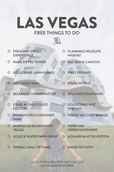 the las vegas free things to do list