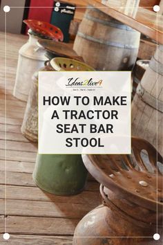 Tractor Seat Bar Stool: Learn how to make tractor seat bar stools for a rustic, one-of-a-kind seating option. Perfect for indoor or outdoor spaces! Tractor Seat Bar Stools, Tractor Seats, Diy Furniture Projects, Furniture Projects, Bar Stool, Outdoor Spaces, Tractor, Stools