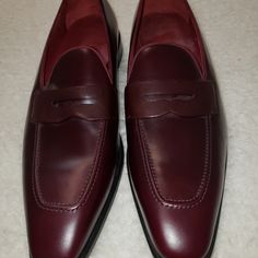 Up For Sale Is A Beautiful Rare Limited Pair Of Custom Made Leather Burgundy Gentleman Cooperative Size 16 Oxfords.. Burgundy Leather Sole Dress Shoes For Work, Burgundy Leather Loafers For Business, Fitted Leather Loafers For Office, Classic Burgundy Calf Leather Shoes, Burgundy Almond Toe Loafers For Work, Elegant Burgundy Almond Toe Dress Shoes, Classic Burgundy Loafers For Office, Classic Burgundy Pointed Toe Leather Shoes, Fitted Leather Loafers For Galas