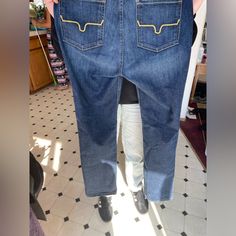 Brand New Kimes Ranch Jeans, Never Have Been Worn Only Tried On. Deep Dark Blue, With Yellow Stitching On Front And Back Pockets With The Brand Label. Kimes Ranch Jeans, Kimes Ranch, Style Dark, Brand Label, Dark Blue Jeans, Jeans And Boots, Blue Jeans, Dark Blue, Women Jeans