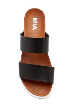 These slip-on sandals with classic dual straps are a perfect staple for a casual chic ensemble. 1.25" platform Open toe Slip-on style Manmade upper and sole Imported Slip On Sandals, Platform Slides, Leather Slide Sandals, Nordstrom Store, Cute Shoes, Slide Sandals, Platform Sandals, Slip On Sandal, Casual Chic