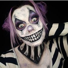 Haunted House Makeup, Creepy Clown Makeup, Monster Makeup, Creepy Halloween Makeup, Special Fx Makeup, Halloween Makeup Inspiration