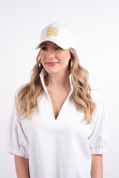 Emily McCarthy Signature hats available in green and white. Rep the brand on the go while running errands, or heading to your next workout class. We are loving the comfort of these hats! Trendy White Hat With Curved Visor, Trendy White Hats With Curved Visor, White Snapback Hat For Spring Sports, Trendy White Snapback Hat With Curved Visor, Sporty One-size-fits-most Dad Hat For Spring, White Snapback Hat For Sports In Spring, White Baseball Cap With Cotton Sweatband, Trendy White Hat For Everyday Use, Trendy White Hat For Everyday