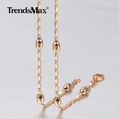 4mm 24" Rose Gold Plated Beaded Necklace For Women Girls Fashion Chain Jewelry Specification: Condition: 100% Brand New Measurement: Width:2mm , bead width:4mm               Length:60cm/24inch Material: 585 Rose Gold Plated Copper Quantity: 1 Weight: 7g PaymentShippingReturnFeedbackContact us Payment 1. Payment is needed to receive within 7 days after deal. if not we will close the transaction. 2. We only accept PayPal. 3. PayPal is the only online payment method we accept. Please make sure you have a valid/confirmed PayPal account prior bidding. And please make sure that your PayPal registed address is the same with your eBay registed address. Shipping 1. Our shipping rates include the cost of shipping, handling, packaging and related manpower costs. 2. We are not responsible for undelive Pendant Locket, Chain Jewelry, Fashion Jewelry Necklaces, Girls Fashion, Necklace For Women, Chains Jewelry, Online Payment, Chain Styles, Rose Gold Plates