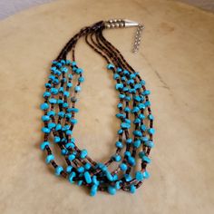 Old Pawn Navajo Five Strand Pinshell Heishe and Turquoise Nuggets Necklace Nugget Necklace, Blue Stones, Native American Art, Beautiful Sky, Sterling Silver Bead, Blue Stone, Silver Beads, Jewelry Inspiration, Sky Blue