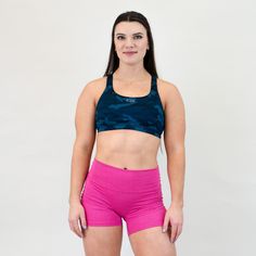 Blue Camo Scoop Neck Sports Bra - Isla Media Coverage, Blue Camo, Keep Your Cool, The Pretty, Bright Blue, Elastic Band, Heathers, Sydney, Camo