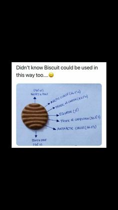 a piece of paper with an image of a button on it that says, didn't know biscuit could be used in this way too