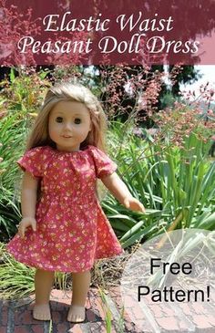 an american girl doll is standing in front of some flowers and grass with the words, plastic