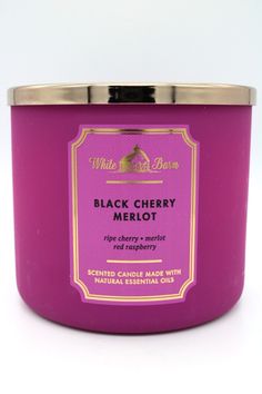 black cherry merlot scented candle made with natural essential oils