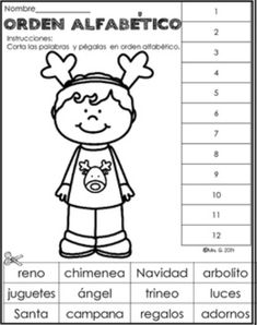 the spanish worksheet for children with numbers and pictures on it, which are also in