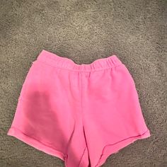 Xs Excellent Condition Never Worn Cute Shorts With Elastic Waistband For Loungewear, Casual Bottoms With Built-in Shorts For Weekend, Pink Summer Athletic Shorts, Casual Pink Shorts With Short Inseam, Pink High-waisted Athletic Shorts Casual, Pink High-waisted Relaxed Fit Pajama Shorts, Casual Pink High-waisted Athletic Shorts, Pink Relaxed Fit High-waisted Pajama Shorts, Summer Weekend Shorts