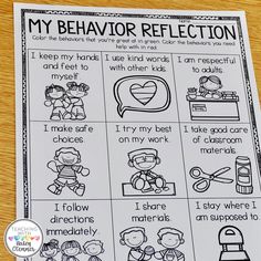 a printable worksheet for the behavior reflex