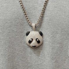 Sterling Silver 925 Rhodium Plated Cz Panda Hip Hop Pendant Dimensions: 32.5mm X 31.4mm Metal: 925 Sterling Silver Finish: Rhodium Plated Stone: Cubic Zirconia Stones Mens Accessories Jewelry, Silver Man, Rhodium Plated, Silver 925, Black Silver, Cubic Zirconia, Hip Hop, Mens Accessories, 925 Sterling Silver