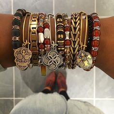 ALEX AND ANI Celebration Of Life Collection | ALEX AND ANI Beaded Bangles… Jewellery Bangles, Beaded Bangles, Casual Fashion Trends, Wrist Candy, Photo Charms, Arm Party, Nature Inspired Jewelry