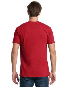 Men's CVC Crew - RED - S | Next Level Men's CVC Crewneck T-Shirt in Red Size Small | 60/40 cotton/polyester Yellow Apple, Gray Silk, Popular Colors, Men Fits, Red Tshirt, Warm Grey, Fashion Story, Black Charcoal, Daily Fashion