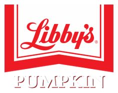 the logo for lubb's pumpkin pie is shown in red and white letters