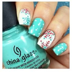 Seasonal Nails, Snowflake Nails, Nails Polish, Winter Nail Art, Winter Nail Designs, Winter Nail