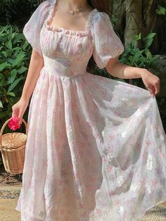 Princess Fairy Dress, Party Midi Dress, Cottage Core Dress, Princess Fairy, France Vintage