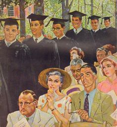 an image of a group of people in graduation gowns and mortar caps at the same time