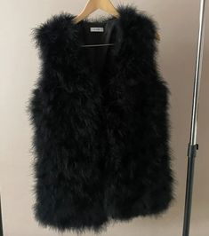 Black fur Vest / Sleeveless Jacket  size can fits M/L/XL Very good condition Fall Party Outerwear Vest, Winter Faux Fur Vest With Fur Trim, Sleeveless Fur Coat With Faux Fur Trim, Winter Faux Fur Vest With Trim, Sleeveless Fur Coat With Faux Fur Trim For Fall, Sleeveless Faux Fur Coat With Fur Trim, Sleeveless Faux Fur Coat, Sleeveless Fur Coat With Faux Fur Lining For Fall, Sleeveless Mink Outerwear With Faux Fur Lining