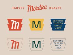 the logo for harvey modela realty, serving tusson since 1971 - 1970