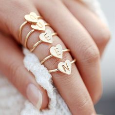 Zinc alloy Adjustable Initials Heart Ring Dainty Letter Ring Minimalist Ring A-Z to choose golden pl Alloy Rings Suitable For Gifts, Adjustable Alloy Promise Ring, Minimalist Alloy Rings For Gifts, Silver Alloy Anniversary Ring, Silver Alloy Ring For Anniversary, Gold Alloy Wedding Rings, Gold Alloy Midi Rings, Adjustable Gold Heart-shaped Initial Ring, Adjustable Gold Heart Initial Ring