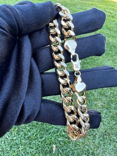 18k gold plated Cuban link bracelet 9.5” long for him tarnish free Cuban Link Bracelet, Green Collection, Cross Jewelry, Cuban Link, Bracelet Gold, Eye Protection, Link Bracelets, Necklace Set, Gold Bracelet