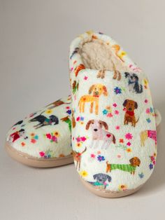 Cozy Slippers - Dog-view 1 Playful Winter Slip-on Slippers, Comfy Warm Indoor Slippers, Playful Slip-on Winter Slippers, Cute Winter Slippers For Playtime, Playful Winter Slippers For Playtime, Playful Winter Slippers, Comfortable Soft Slippers For Playtime, Comfortable Non-slip Slippers For Home, Playful Winter Slippers With Soft Sole