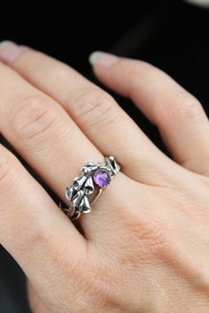 ITEM DESCRIPTION: The size of ring 7 1/2 (US and Canada) P (UK and AU) I can make it any size you want - just mark your size in the order Weight - 3 g. The delicate garden foxglove flower was my inspiration for this ring. I made it of sterling silver and rhodolite. Inflorescences of tiny flowers and delicate leaves wrap your finger and gently huddle against a bright stone. This Elven ring will be a great addition to your jewelry collection or a special piece for Engagement. This handmade ring wi Bohemian Flower Rings For Anniversary, Delicate Wedding Jewelry Ring, Bohemian Style Flower Ring For Wedding, Nature-inspired Flower Wedding Rings, Bohemian Promise Ring Jewelry, Bohemian Style Round Flower Ring For Wedding, Bohemian Round Flower Ring For Weddings, Bohemian Flower Wedding Ring, Unique Butterfly Open Ring For Weddings