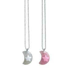 Gacha Moon Necklace - 2 Color Options, Shop Sweet Lulu White Star Charm Necklace For Party, Trendy Moon Charm Necklace For Party, White Necklace With Star Charm For Party, White Moon Charm Party Jewelry, White Moon Charm Jewelry For Party, Celestial Star-shaped Necklace For Party, Celestial Star Necklace For Party, White Party Jewelry With Moon Charm, Trendy White Star Necklace