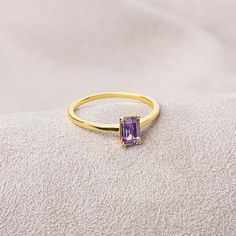 Alexandrite birthstone channels positive thoughts and removes negativity from the mind and body. Our 14k solid gold and rectangular cut alexandrite ring is suitable for daily use with its special design and will be your indispensable jewel that you can use on your special days. A stylish jewel for you and your loved ones. Time to pamper yourself and your loved ones... Alexandrite is the birthstone for those born in June. 🤍🤍 Special gifts for your special moments. We produce our jewelry in the June Birthstone Ring Alexandrite, Yellow Gold Rectangular Amethyst Ring For Anniversary, Yellow Gold Amethyst Ring For Anniversary, Gold Rectangular Birthstone Ring, Rectangular Gold Birthstone Ring, Fine Jewelry Birthstone Ring With Rectangular Stone For Promise, Gold Rings With Rectangular Stone For Everyday, Everyday Gold Rings With Rectangular Stone, Rectangular Birthstone Ring For Gift