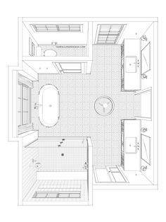 an overhead view of a bathroom with toilet, sink and shower