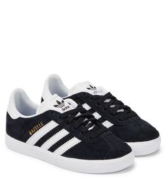 Gazelle Suede Sneakers in Black - Adidas Originals Kids | Mytheresa Suede Sneakers With Elastic Laces, Suede Lace-up Skate Shoes With Rubber Waffle Outsoles, Low-top Suede Sneakers With Elastic Laces, Classic Sneakers With Elastic Laces And Synthetic Material, Classic Synthetic Sneakers With Elastic Laces, Leather Sneakers With Elastic Laces And Round Toe, Polo Ralph Lauren Kids, Brand Icon, Ralph Lauren Kids