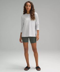 All Yours Long-Sleeve Shirt | Women's Long Sleeve Shirts | lululemon Pima Cotton Fabric, Lululemon Women, Womens Long Sleeve Shirts, Extra Room, Pima Cotton, Women's Tops, Workout Tops, Long Tops, Short Tops