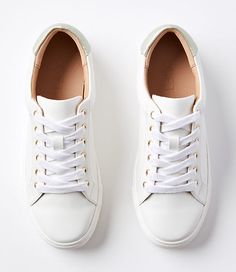 Endlessly versatile, we love the modern look of these sleek and sporty kicks. Lace-up front. Padded footbed for comfort. Loft Lace Up Sneakers Size 8 Whisper White Women's by Loft Size Regular - 8 Whisper White Women's Sneakers, Footwear White Elegant Sneakers, Women's White Sneakers, Women’s White Sneakers, Trendy White Sneakers, Womens White Sneakers, Sneakers With Jeans, Elegant Sneakers, Mama Fashion, Everyday Sneakers