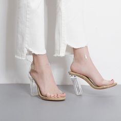 Home · Mileg · Online Store Powered by Storenvy Transparent Heels Sandals, Clear Platform Heels, Unique High Heels, Black Work Shoes, Light Blue Shoes, Transparent Heels, Genuine Leather Sandals, Types Of Heels, Super High Heels