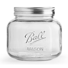 a ball mason jar with the word mason on it