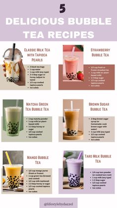 five delicious bubble tea recipes that are perfect for any type of drinker in the world