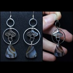 Montana Agate Earrings Stainless Steel Ear Wires Stainless Steel Jewelry Components Cute Mushroom, Montana Agate, Agate Earrings, Hypoallergenic Jewelry, Earrings Cute, Steel Jewelry, Stainless Steel Jewelry, Ear Wires, Montana