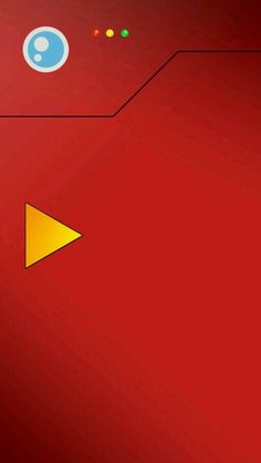 a red background with yellow and green buttons on the left side of the screen, an arrow pointing to the right