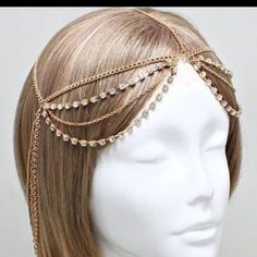 Nwot Gold Rhinestone Head Chain Rhinestone And Gold Chain Headpiece Bohemian Wedding Festival Belly Dance Flapper 1920s Gatsby Vibes Burning Man Offers Are Always Welcome Bundle 5 And Save 30% I Might Even Throw In Free Shipping Hair Chain Jewelry, Chain Headpiece, Headband Bridal, Hair Chains, Bohemian Hairstyles, Head Chain, Head Jewelry, Boho Headband, Rhinestone Headband