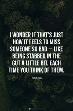 the quote for i wonder if that's just how it feels to miss someone so bad