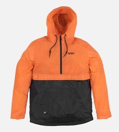 DESCRIPTION Vans x NASA Space Voyager anorak windbreaker hoodie jacket. Orange and black with NASA logos. Half zipper to chest, drawstring to hood. 100% water resistant nylon taffeta. Jacket packs into itself using a hidden zippered pocket under a flap at the center body. Brand new , purchased from a local vans retailer not from overseas. Guaranteed authentic!!!!! Black Half-zip Windbreaker For Outdoor Activities, Waterproof Nylon Half-zip Windbreaker, Waterproof Half-zip Nylon Windbreaker, Nylon Half-zip Windbreaker With Adjustable Hood, Sporty Windbreaker With Functional Drawstring For Outdoor, Streetwear Windbreaker With Drawstring Hood And Half-zip, Streetwear Half-zip Windbreaker With Drawstring Hood, Sporty Windbreaker With Functional Drawstring For Outdoor Activities, Athleisure Windbreaker With Functional Drawstring For Outdoor